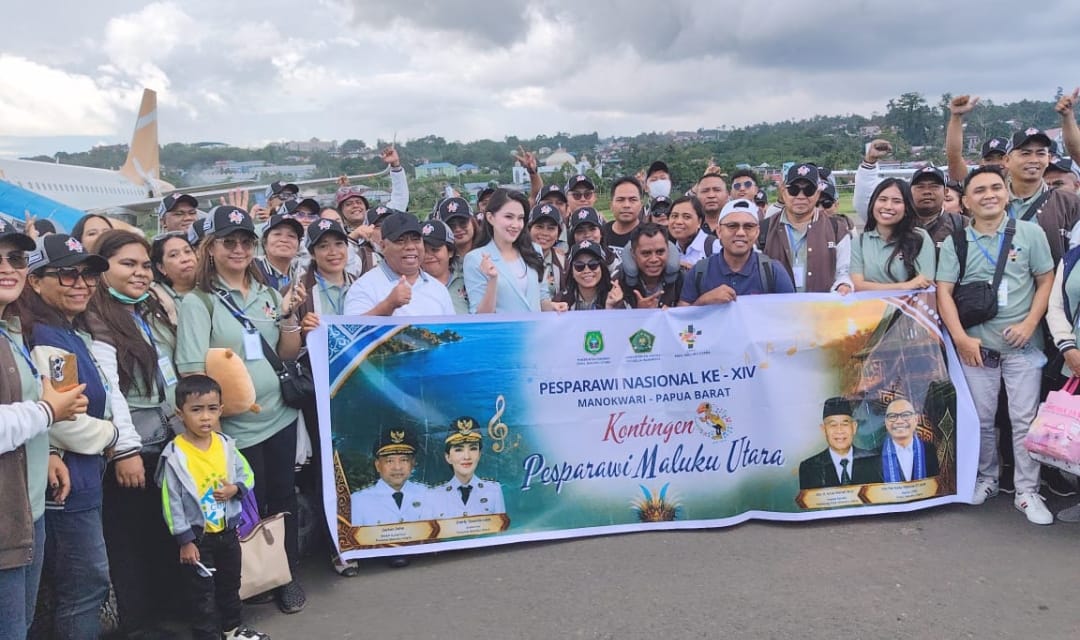Kontingen Pesparawi Maluku Utara Berangkat ke Papua Barat Optimisme Raih Prestasi