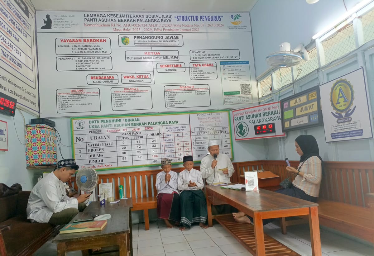 LKS Panti Asuhan Berkah Gelar Pengusapan Kepala dan Santunan Anak Yatim Sambut 10 Muharram 1448 H