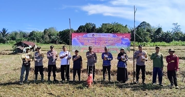 Penanaman Jagung Kuartal II Dukung Swasembada Pangan Tahun 2026 Di Desa Muang Kabupaten Tabalong