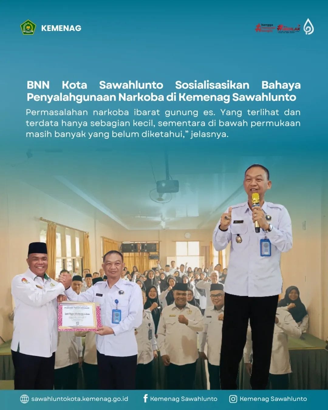 BNN Sawahlunto Sosialisasikan Bahaya Narkoba kepada ASN Kemenag, Tekankan Pencegahan Sejak Dini