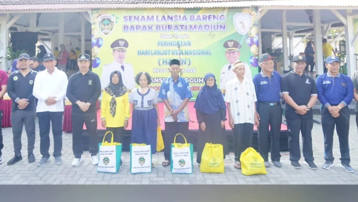 Bupati Hari Wuryanto Tegaskan Komitmen Kabupaten Madiun Ramah Lansia pada Peringatan HLUN ke-30