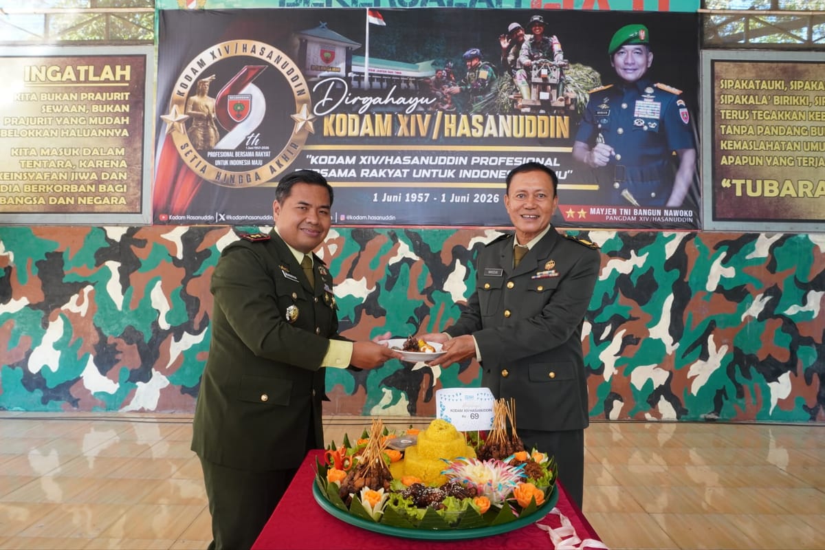 HUT Ke-69 Kodam XIV/Hasanuddin,Kodim 1425/ Jeneponto Teguhkan Momitmen Mengabdi Untuk Negeri