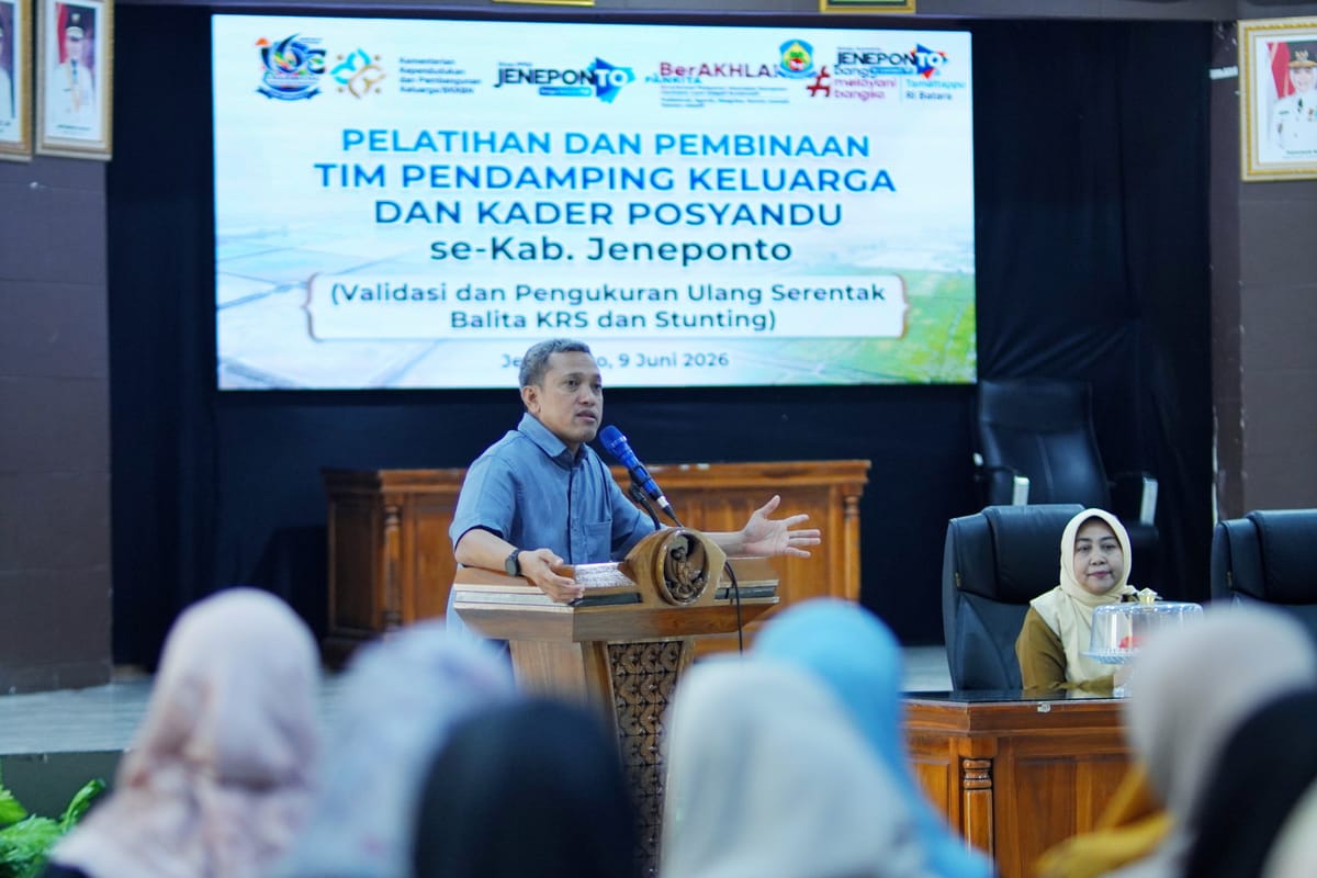 Bupati Jeneponto  Tekankan Akurasi dan Validasi Data Stunting