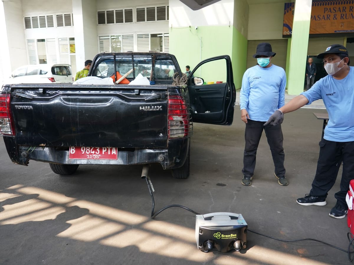 Sebanyak 130 Kendaraan Ikuti Uji Emisi Gratis di Rusun Pasar Rumput, 15 Tidak Lulus