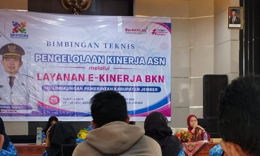 Perkuat Akuntabilitas Kinerja ASN, Bakesbangpol Jember Ikuti Bimtek E-Kinerja BKN