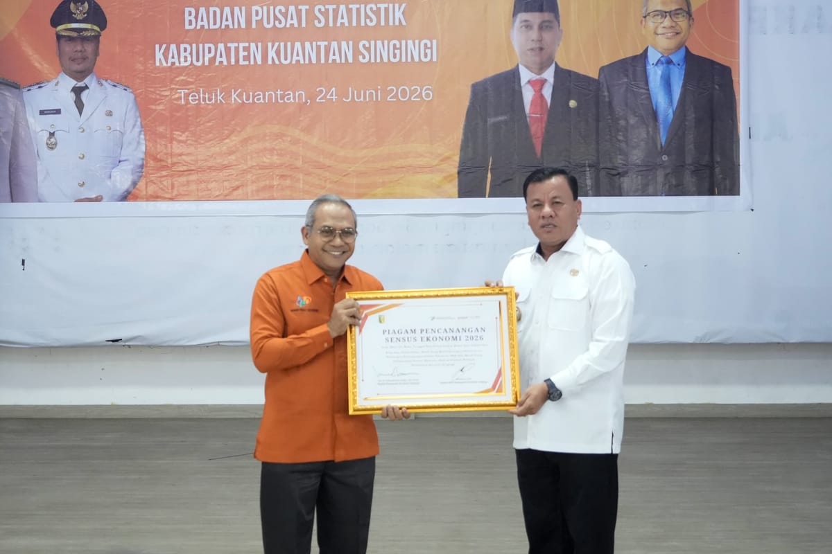 Bupati H. Suhardiman Amby Hadiri Pencanangan Pelaksanaan Sensus Ekonomi 2026 Kuansing
