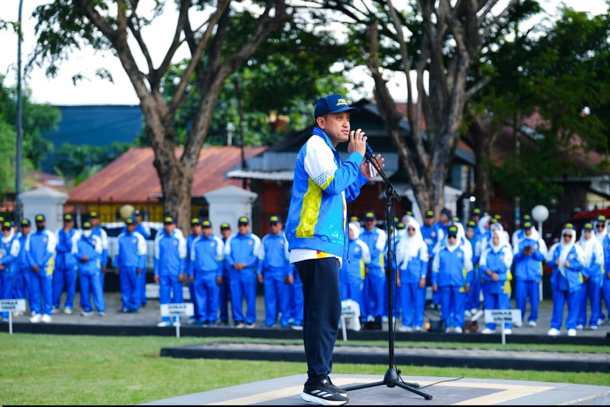 Bupati Jeneponto lepas kontingen Porsenijar PGRI 2026,Targetkan Prestasi dan Junjung Sportivitas