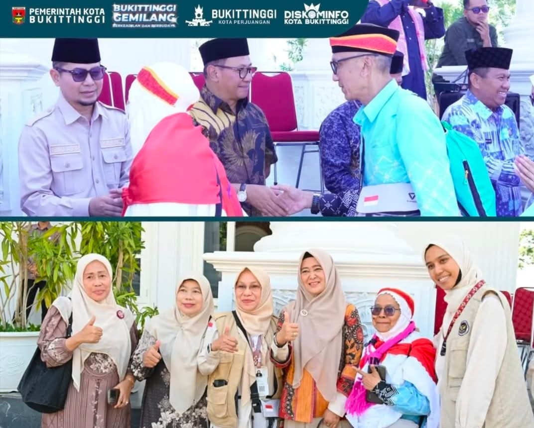 Wali Kota Bukittinggi Ramlan Nurmatias Sambut Kepulangan 252 Jemaah Haji Tahun 1447 H/2026 M