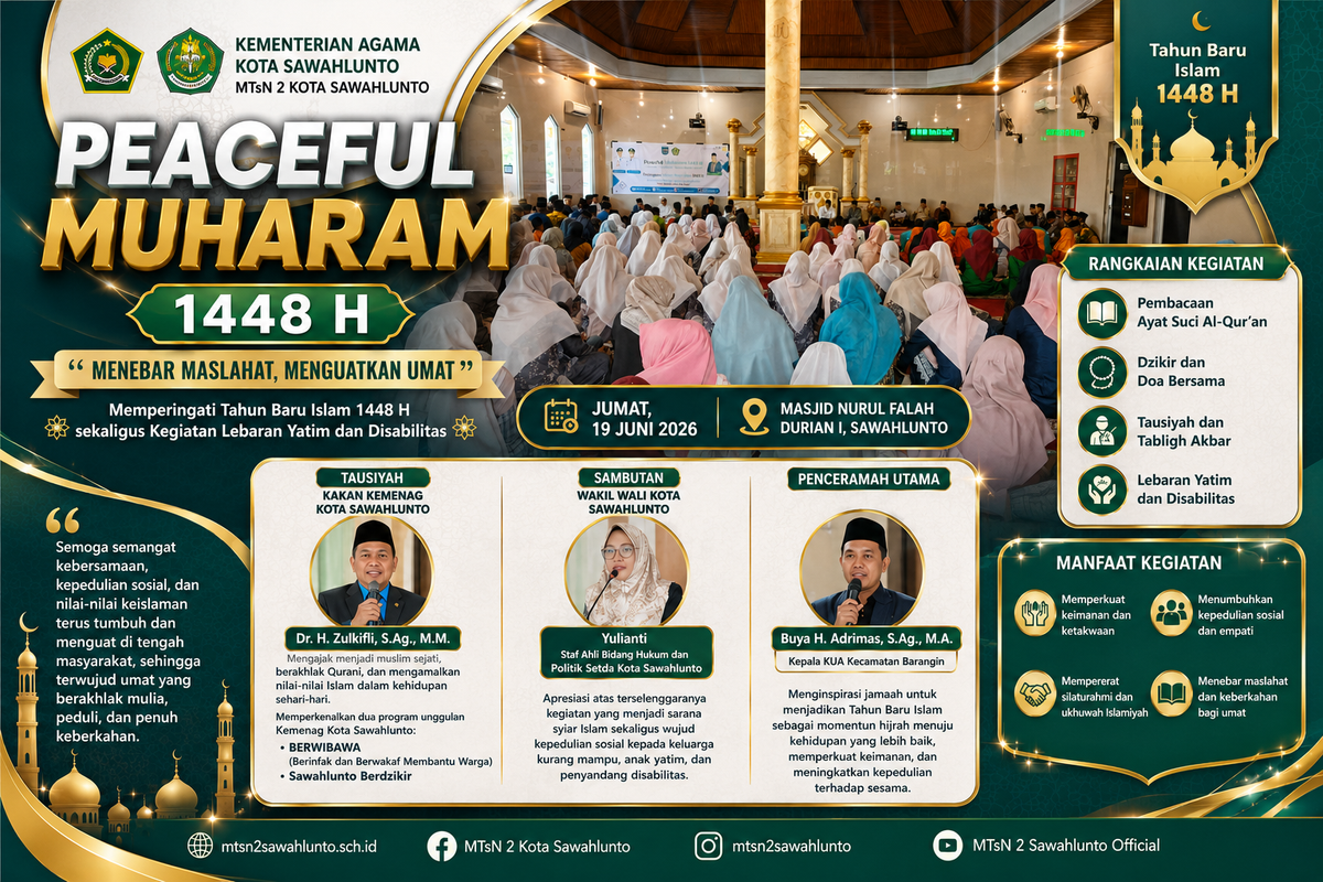 GTK MTsN 2 Sawahlunto Ikuti Peaceful Muharam 1448 H, Perkuat Nilai Keislaman dan Kepedulian Sosial