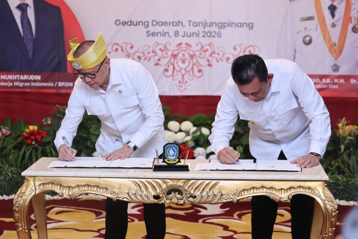 Kementerian P2MI Gandeng Pemprov Kepri, Tanda Tangani MoU untuk Wujudkan Pekerja Migran Indonesia Berkualitas