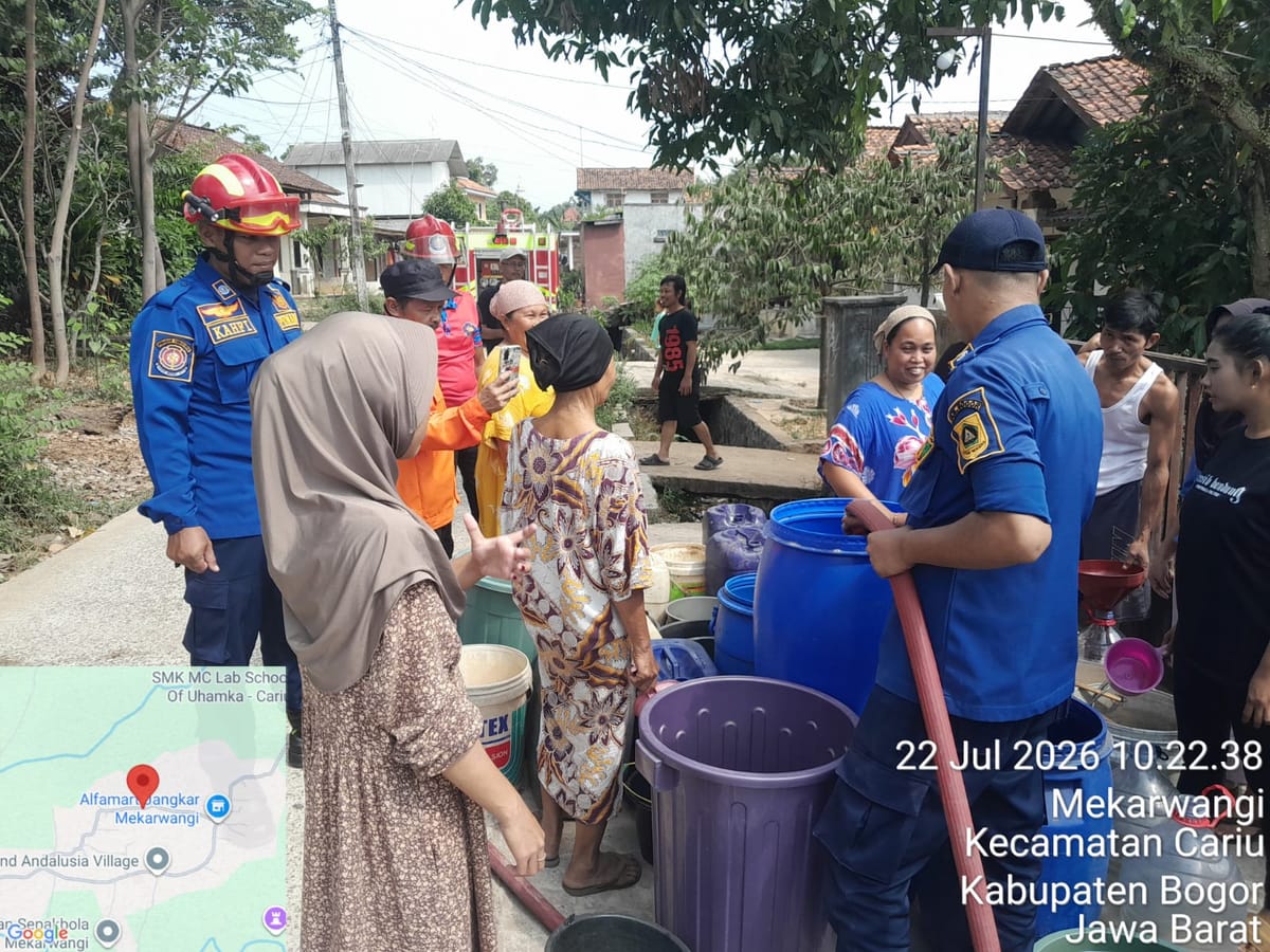 Sejumlah Desa di 3 Kecamatan Kab Bogor Kesulitan Air Bersih