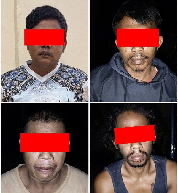Polisi Berhasil Amankan 4 Orang Terduga Penyembelih Tapir di Mesuji