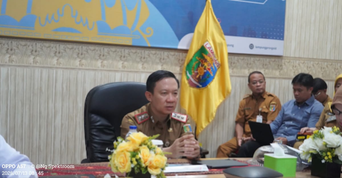 Sekdaprov Marindo Ikuti Rakor TPID Secara Virtual Bersama TPID Provinsi Lampung