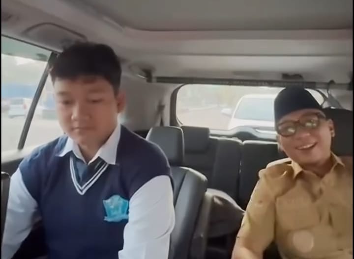 Laksanakan GAMAS, Gubernur Mirza Antar Putra Sulungnya Masuk Sekolah