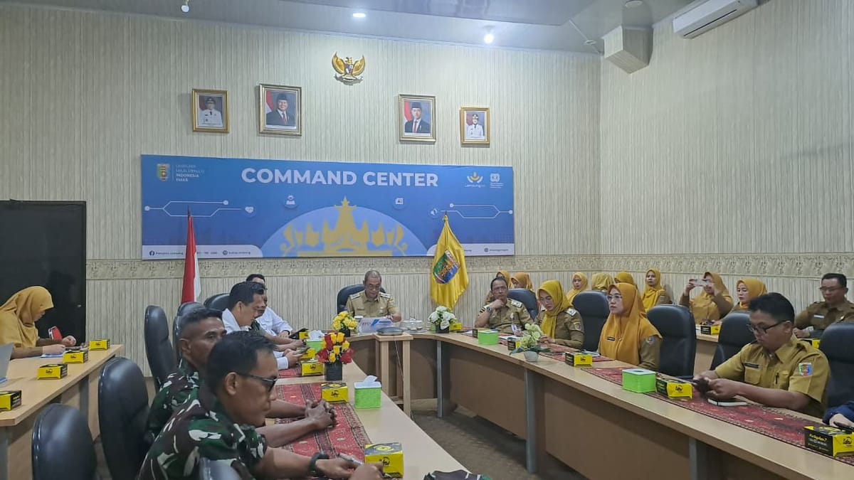 TPID Provinsi Lampung Ikuti Rakor TPID Secara Virtual Bersama Forkopimda