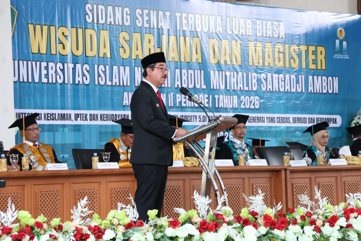 Gubernur Maluku Ajak Lulusan UIN AM Sangadji Wujudkan Maluku Maju Menuju Indonesia Emas