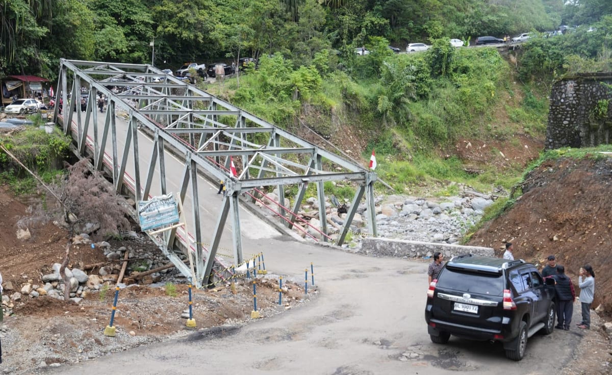 Jembatan Shortcut Enang-Enang Pangkas Waktu Tempuh Dengan  Beban Kendaraan  30 Ton