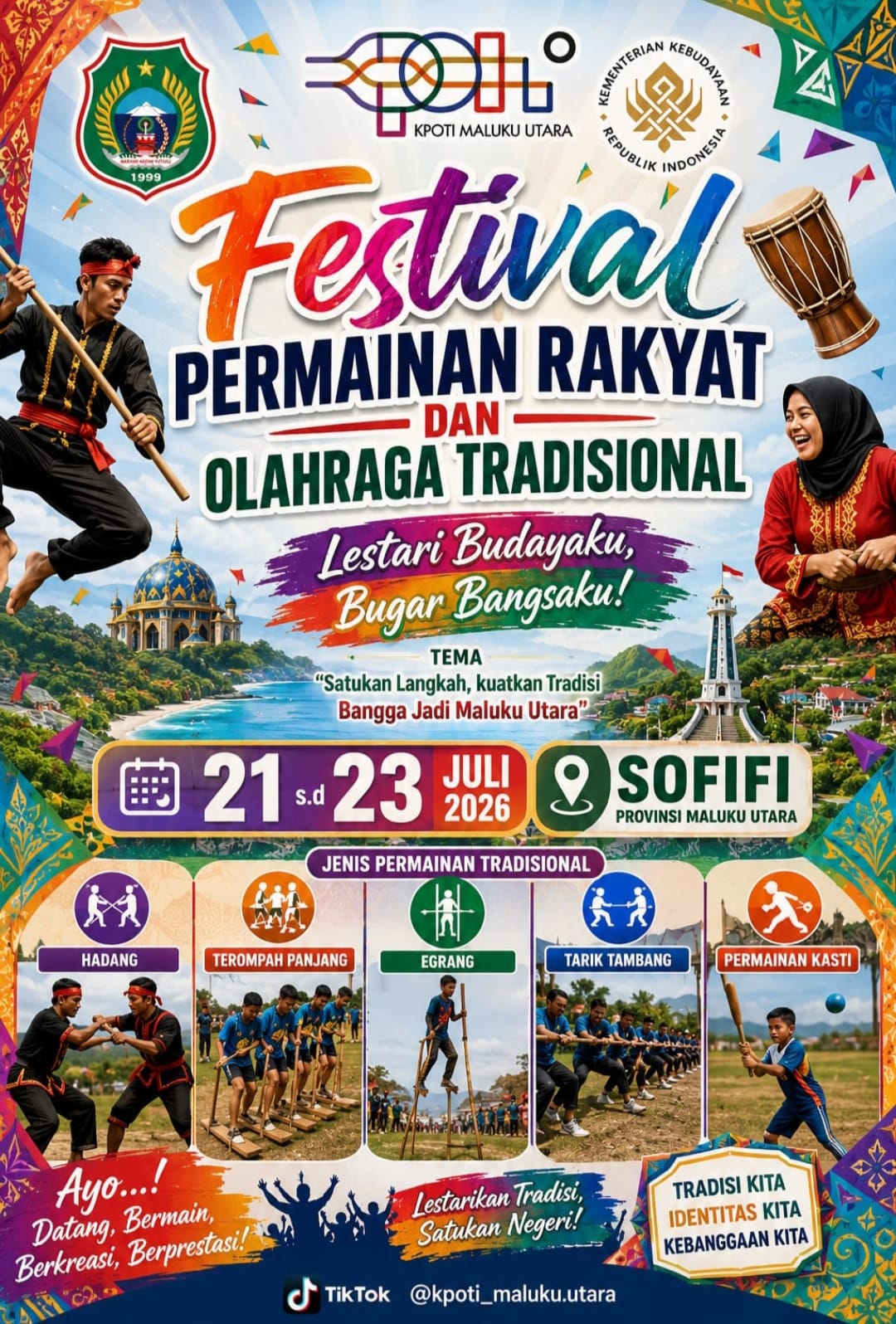KPOTI Maluku Utara Siap Gelar Festival Permainan Rakyat dan Olahraga Tradisional