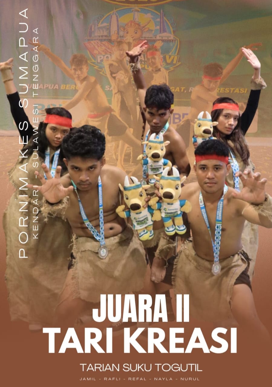 Kontingen Poltekkes Kemenkes Ternate Raih Juara II Tari Kreasi pada PORNIMAKES VI Regional SUMAPUA 2026 di Kendari