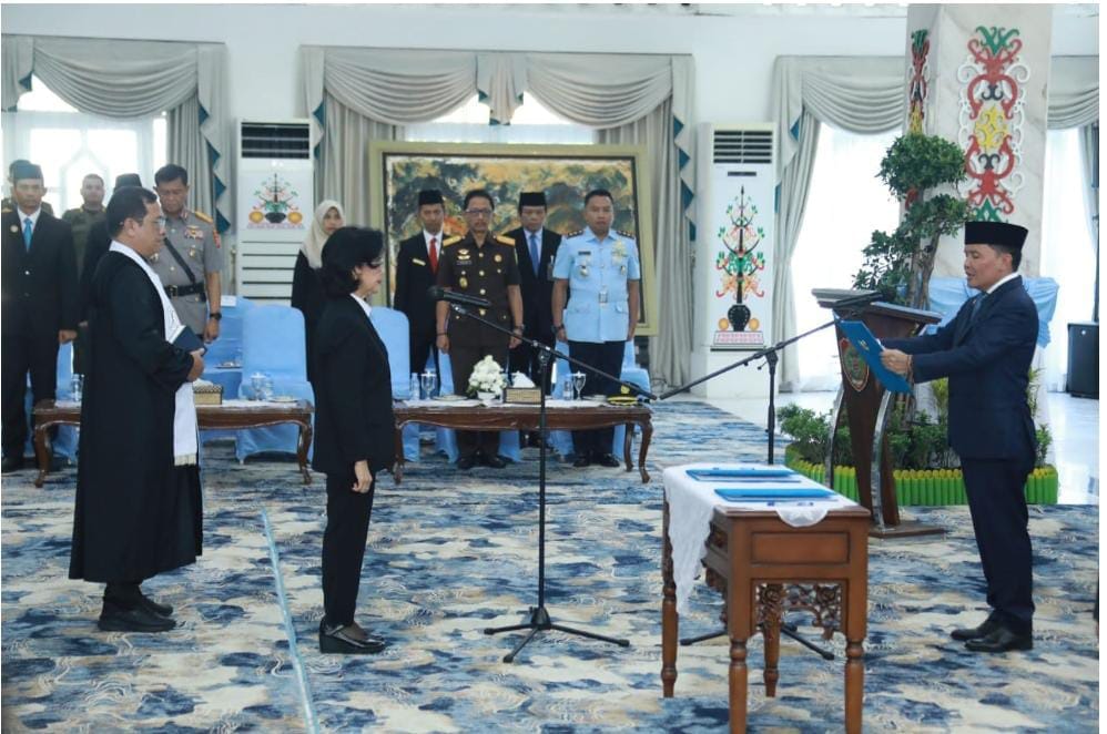 Linae Victoria Aden Resmi Jabat Sekda, Gubernur Titip Amanah Mengabdi untuk Masyarakat Kalteng