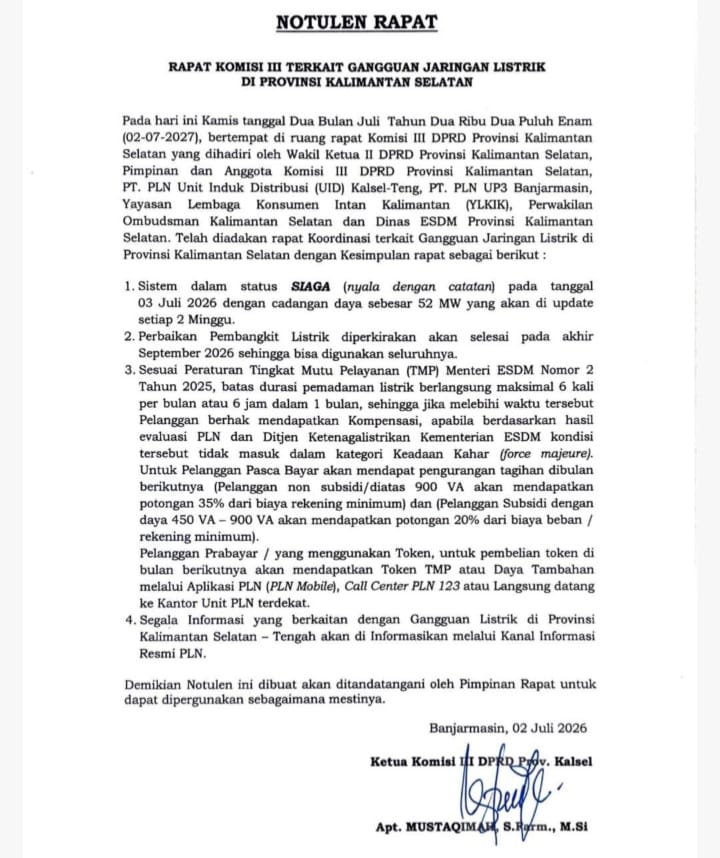 Pazri Kritik Hasil Rapat Komisi III DPRD Kalsel, Kompensasi Bukan Solusi