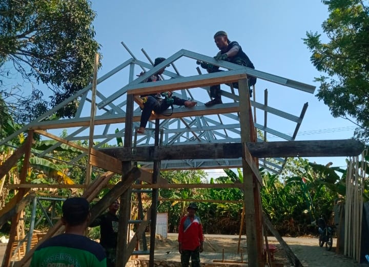 Rumah Nyaris Roboh Milik Warga Desa Awang Berdiri Kokoh Berkat TMMD Kodim 1002/HST