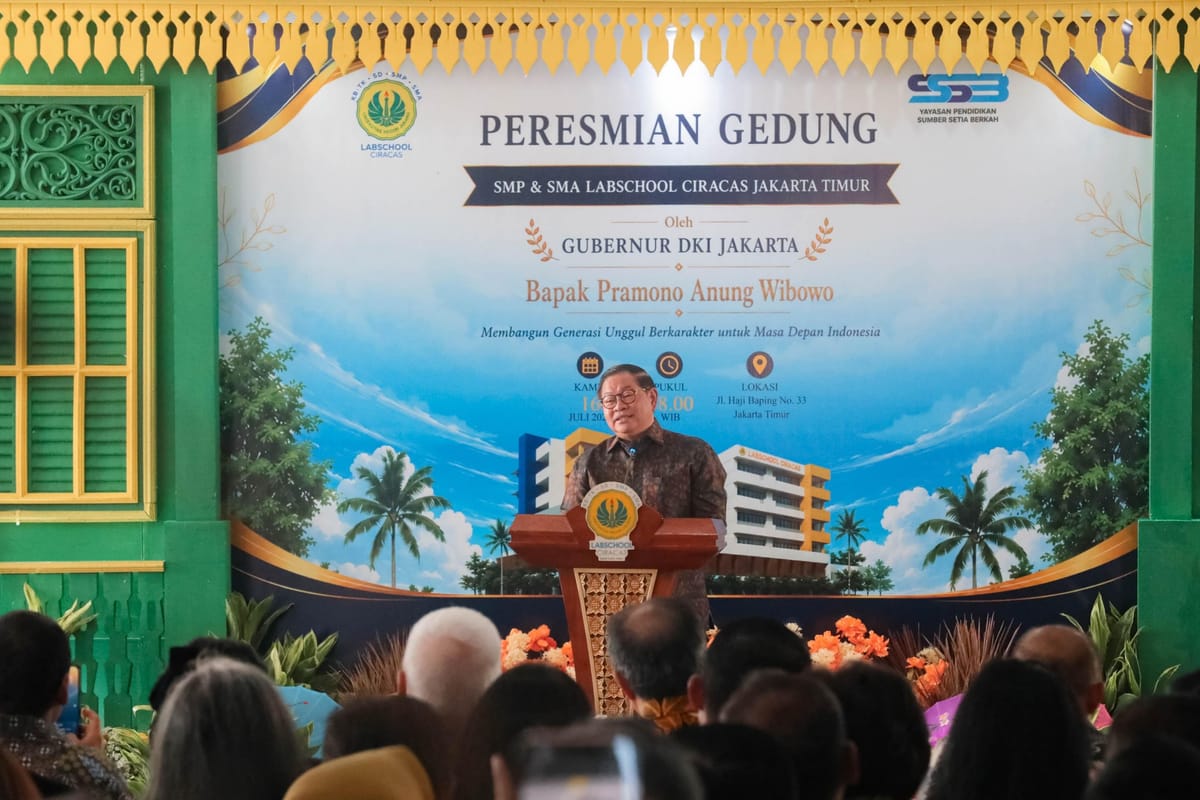 Pramono Anung Resmikan SMA Labschool Ciracas Jakarta Timur
