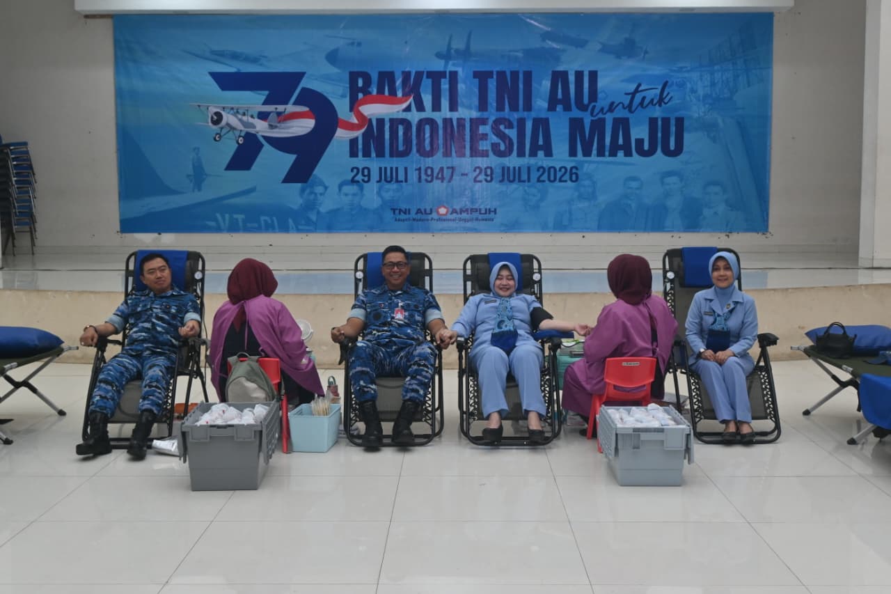 Setetes Darah untuk Negeri, Lanud Abdulrachman Saleh Wujudkan Semangat Hari Bakti TNI AU ke-79