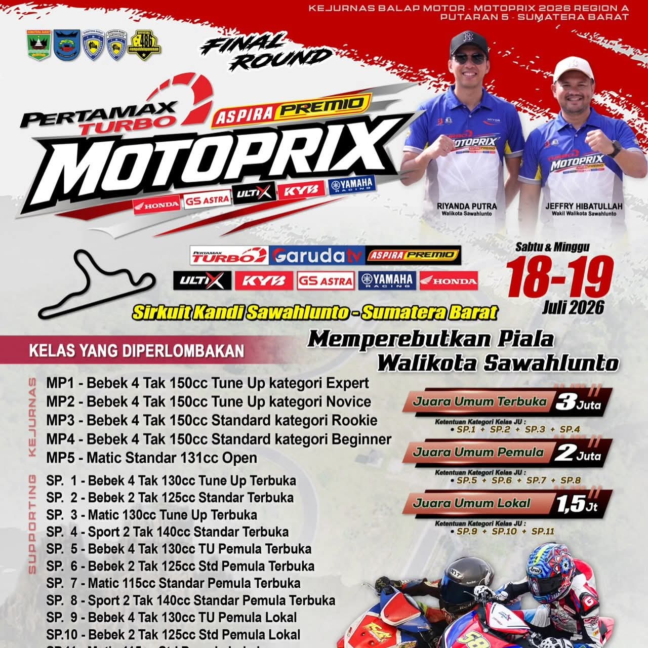 IMI Pusat Tinjau Kesiapan Sirkuit Kandi, Final Motoprix 2026 Dipastikan Siap Digelar di Sawahlunto