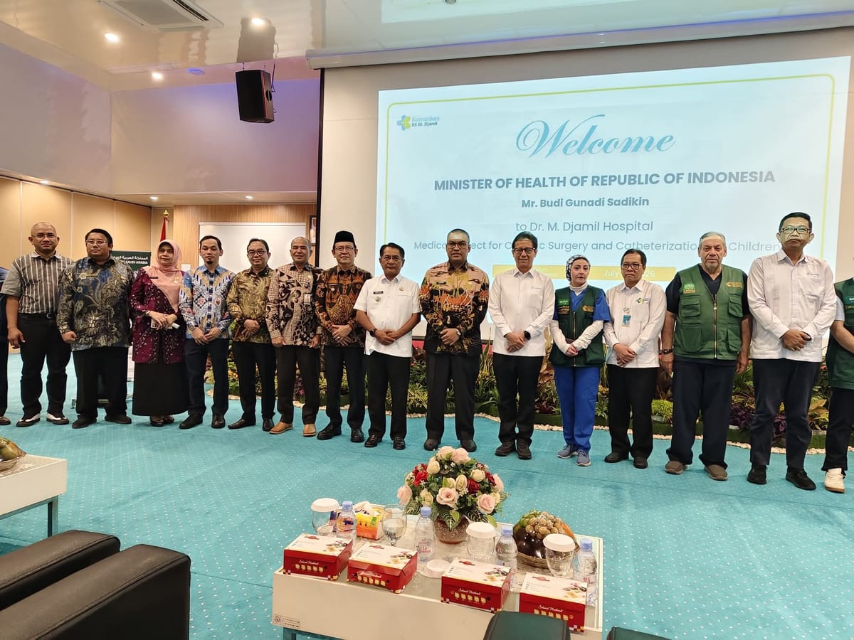 Kolaborasi Indonesia–Arab Saudi Perkuat Operasi Jantung Anak di Sumbar, Menkes Targetkan Layanan Merata di Seluruh Provinsi