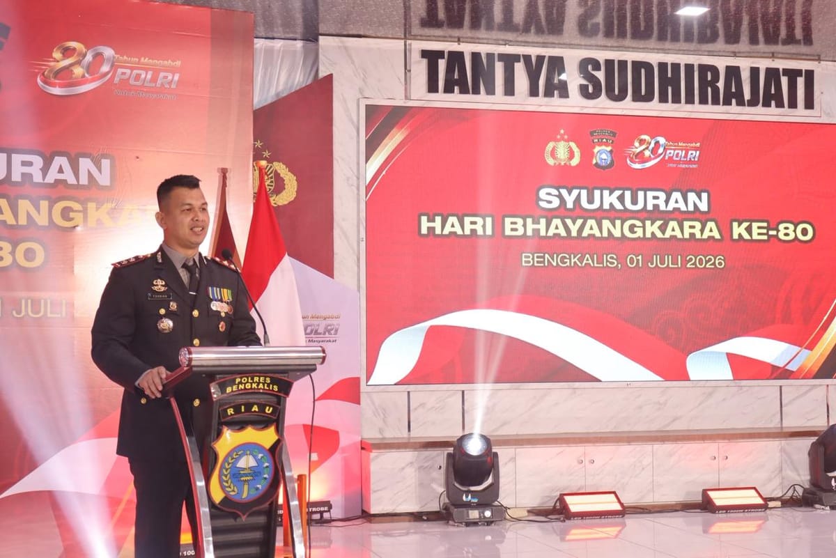 Syukuran Hari Bhayangkara ke- 80, Polres Bengkalis Tegakkan Komitmen" Polri Untuk Masyarakat"