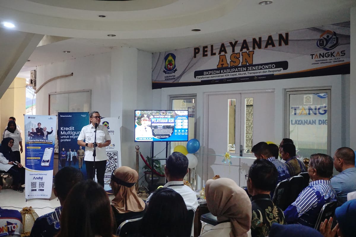 Bupati Jeneponto luncurkan Aplikasi TANGKAS,Perkuat Transformasi Digital  Layanan Kepegawaian ASN