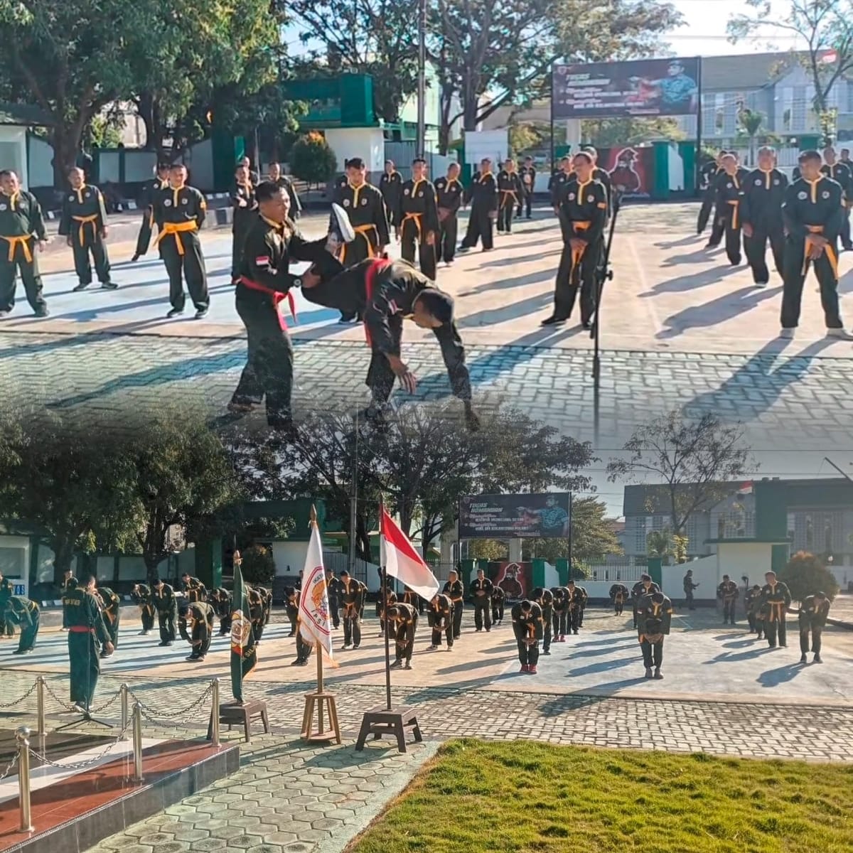 Asah Naluri Tempur, Kodim 1425/Jeneponto Gembleng Prajurit Lewat Latihan Pencak Silat Militer