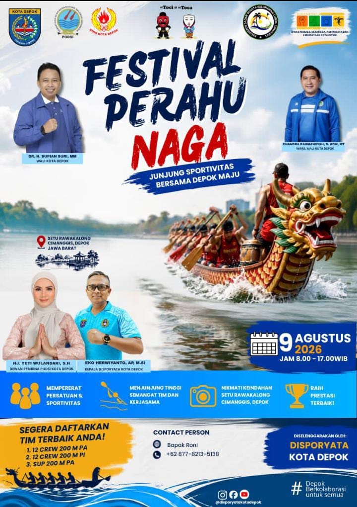 Festival Perahu Naga 2026  Digelar di Setu Rawakalong Depok