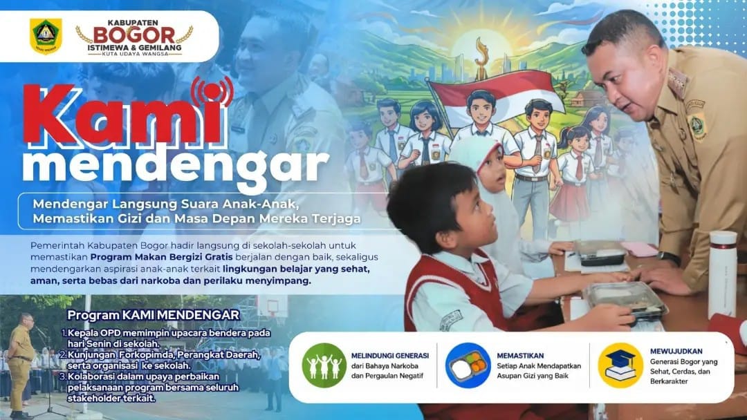 Program Kami Mendengar Telah Benahi 20 Persen Sekolah Rusak di Kabupaten Bogor