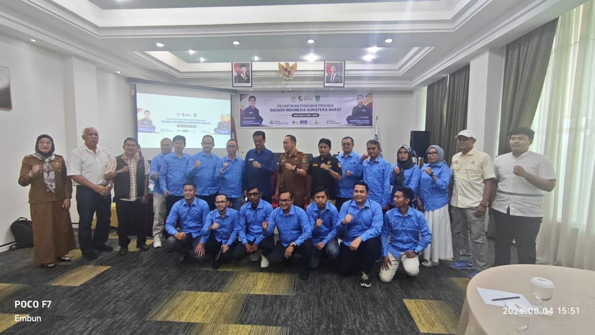 Pengprov Squash Indonesia Sumbar 2026-2030 Resmi Dilantik, Bidik Lolos Kualifikasi PON