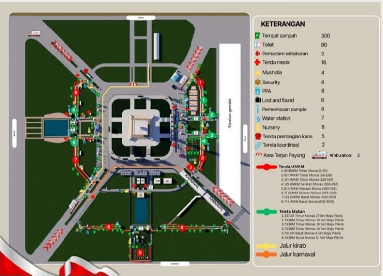 Libatkan 1.200 UMKM, Pesta Rakyat HUT Ke-81 RI di Monas Bagikan 600 Ribu Paket Kuliner Gratis
