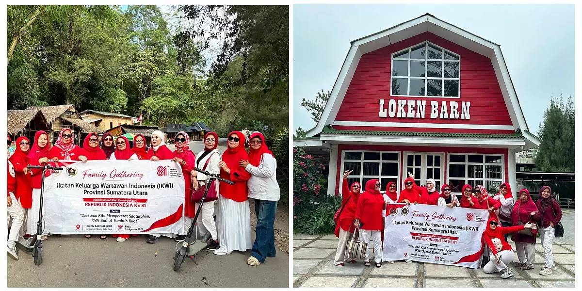 Family Gathering IKWI Sumut Nimati Wisata Alam Loken Barn Karo Meriahkan HUT Kemerdekaan RI