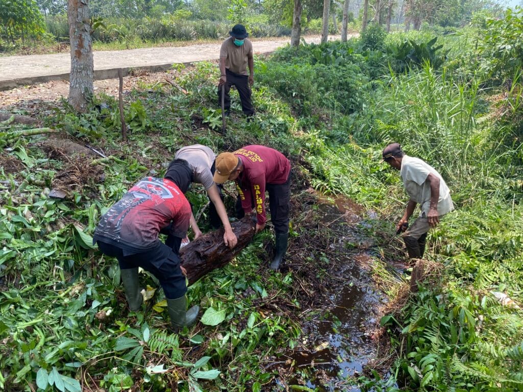 Antisipasi Krisis Air Pemadaman Karhutla, Saluran Menuju Embung Limbung Dinormalisasi