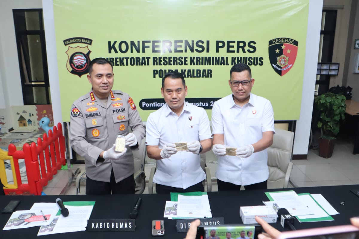 Polda Kalbar Bongkar Jaringan Pertambangan Emas Tanpa Izin