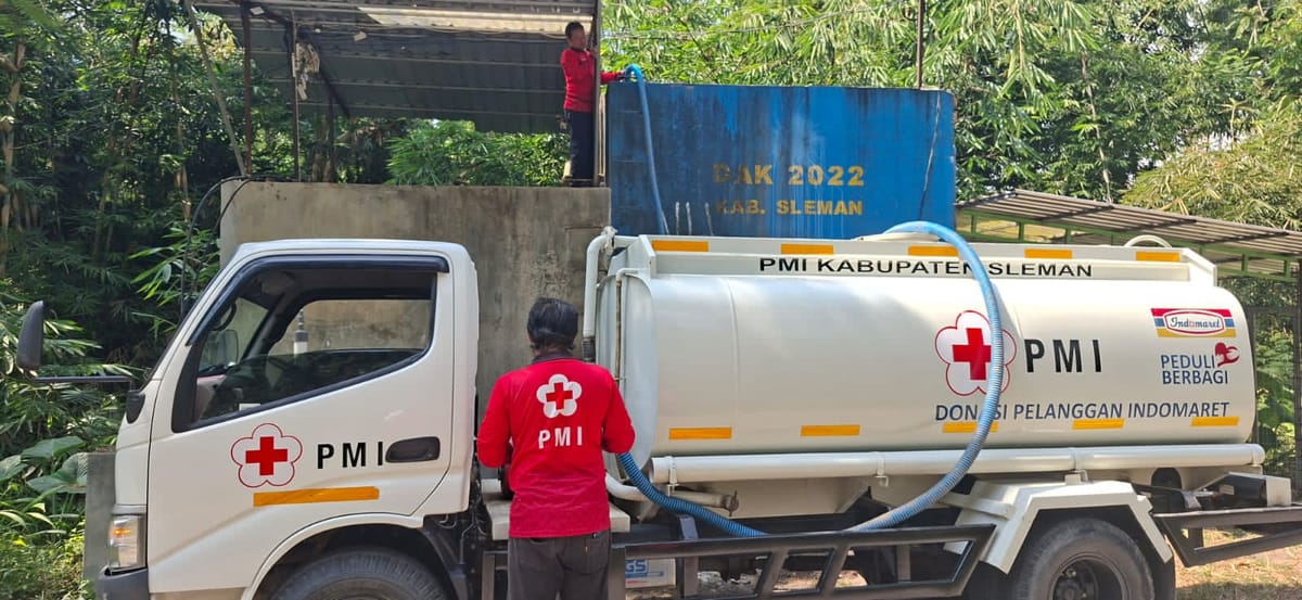 PMI Sleman Mulai Salurkan Bantuan Air Bersih bagi Warga Terdampak Kekeringan
