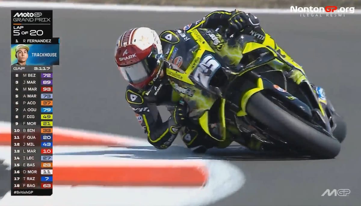 MOTOGP: Pembalap Raul Fernandez Langsung Melesat Sejak Awal Hingga Finish