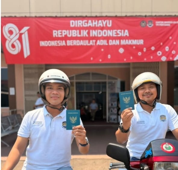 Semarakkan HUT  ke-81 RI, Imigrasi Pontianak   Buka Layanan Paspor Keliling dan Konvoi Ratusan Rider