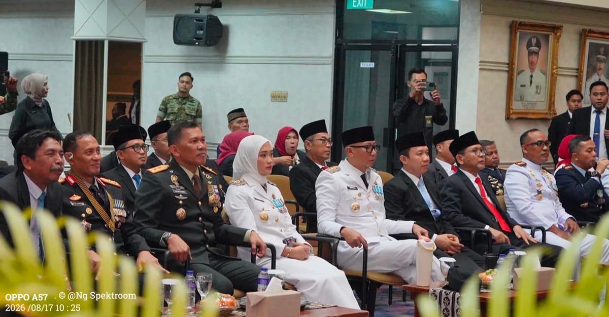 Gubernur dan Wakil Gubernur Lampung Saksikan Secara Virtual Upacara Peringatan Detik-detik Proklamasi Kemerdekaan, Dari Balai Keratun