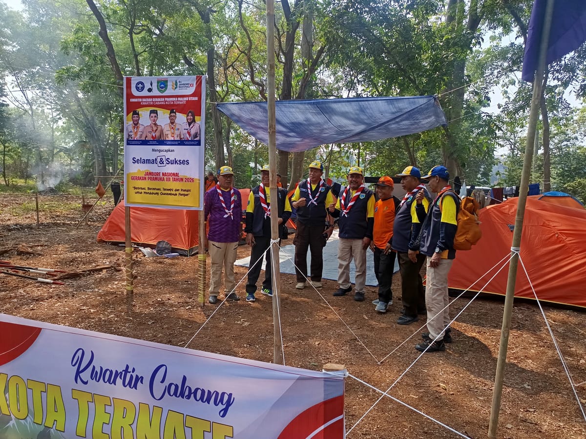 Ketua Kwarda Pramuka Maluku Utara Kunjungi Lokasi Perkemahan Jamnas XII di Cibubur