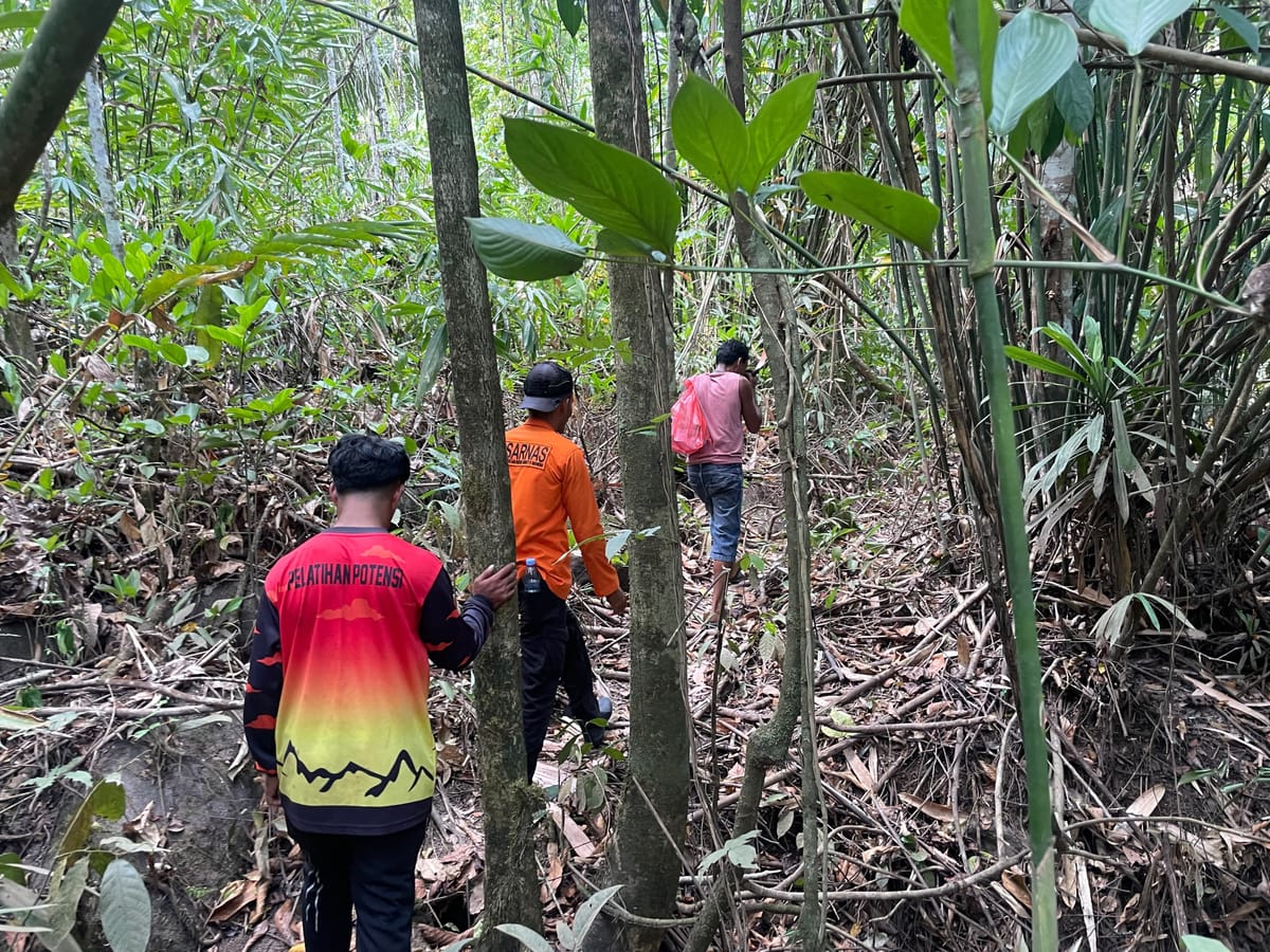 Warga Halut Hilang di Hutan Desa Sukamaju Kecamatan Tobelo Barat. Tim Rescue Lakukan Pencarian