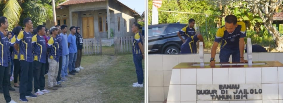 Sambut HUT ke-81 Kemerdekaan RI, Lapas Jailolo Gelar Kerja Bakti di Makam Pahlawan Banau