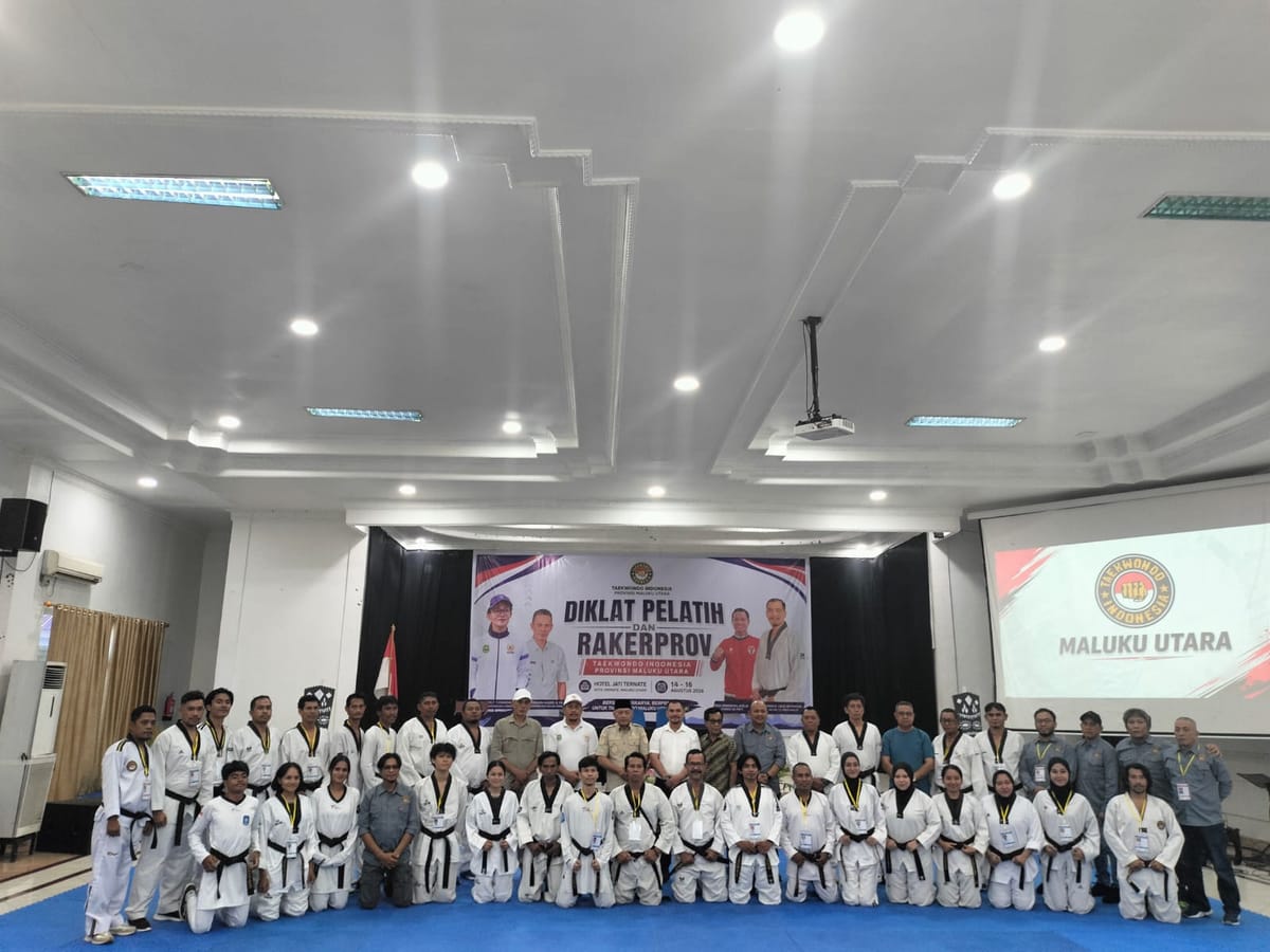 Pengprov Taekwondo Maluku Utara Gelar Diklat Pelatih dan Rakerpov