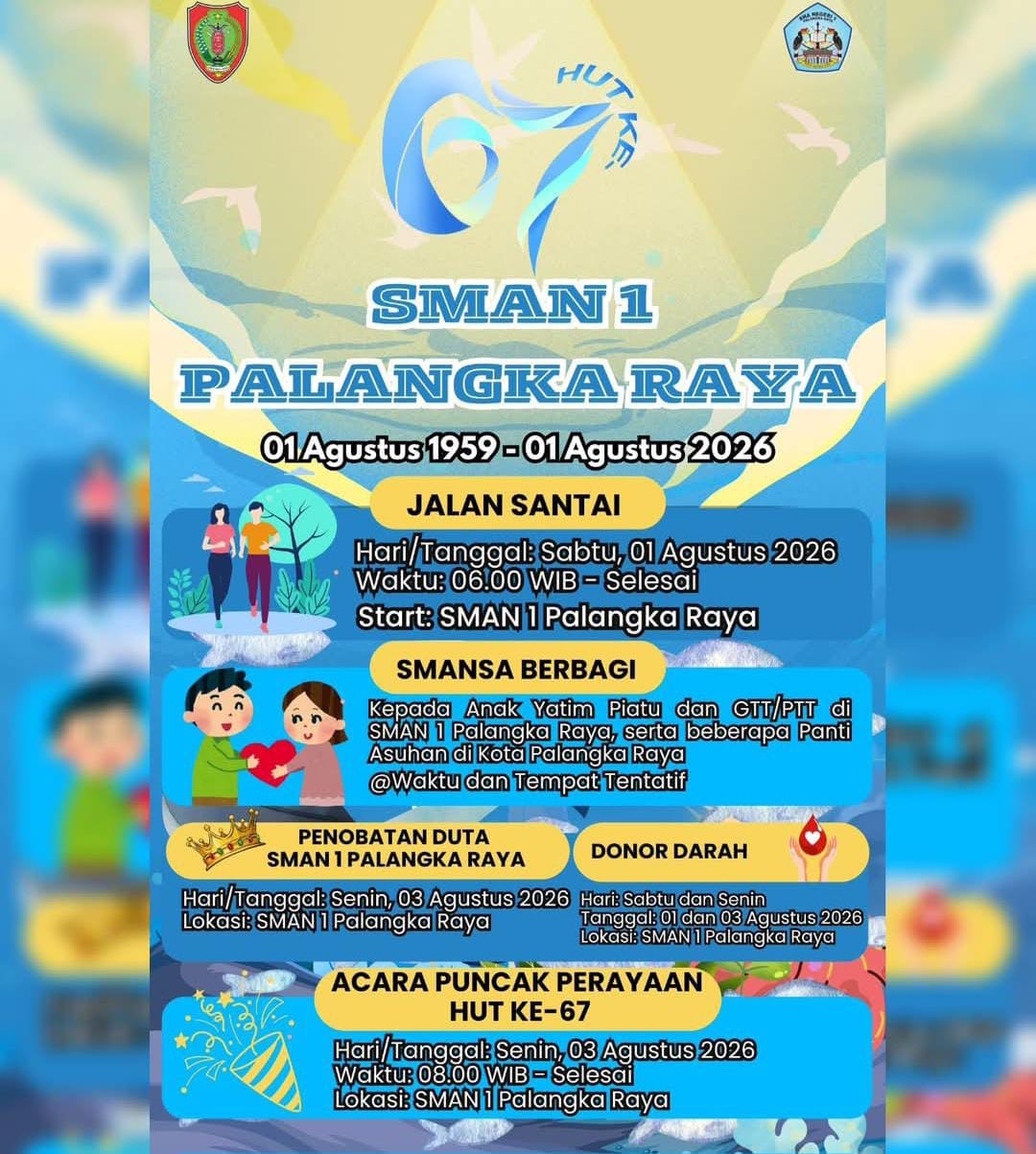 HUT Ke-67, SMA Negeri 1 Palangka Raya Gaungkan Kepedulian Lingkungan Lewat Literasi