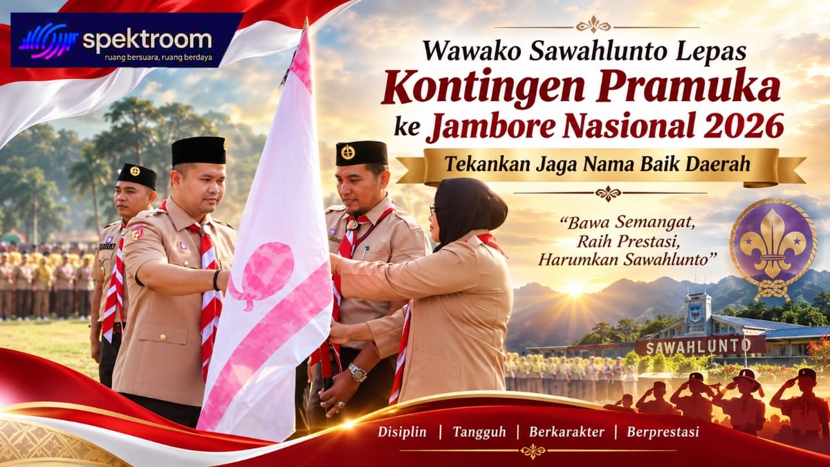 Wawako Sawahlunto Lepas Kontingen Pramuka ke Jambore Nasional 2026, Tekankan Jaga Nama Baik Daerah